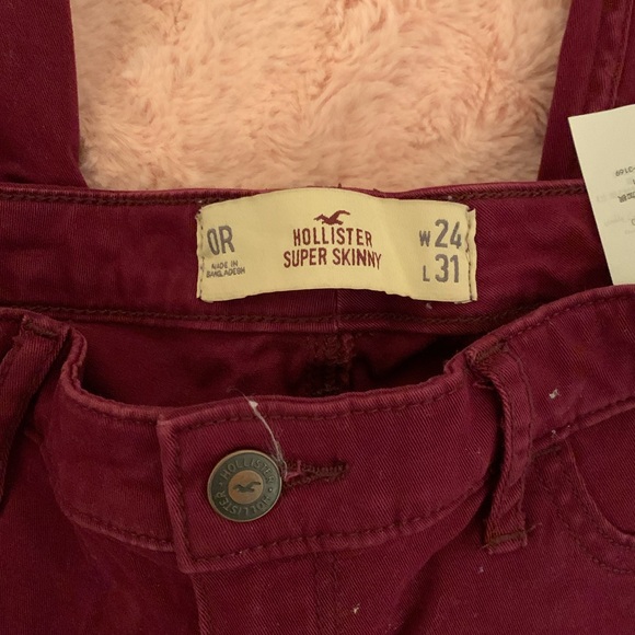 Hollister burgundy skinny jeans - Picture 2 of 3